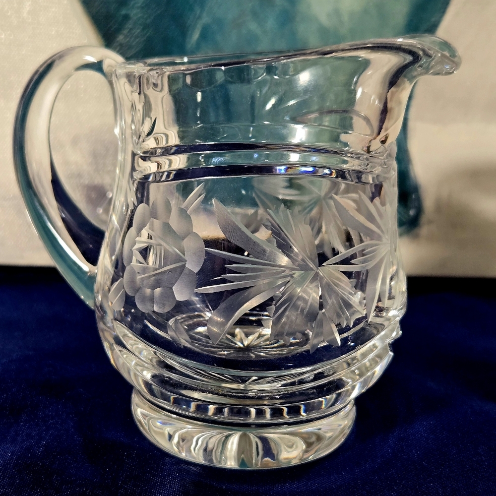 Elegent, Essex Hand Cut, 24% Lead Crystal, Vintage Creamer from Czexhoslov.